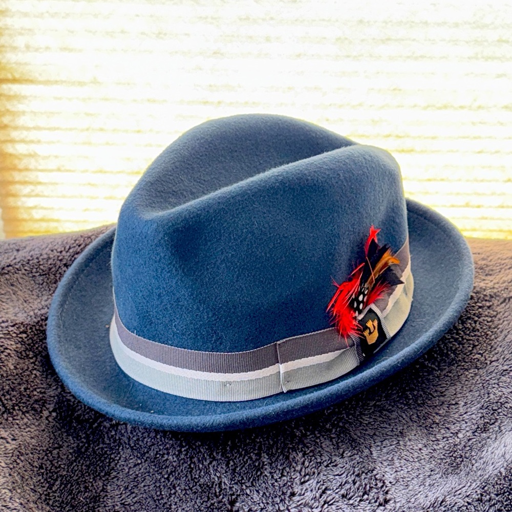 Goorin Bros Blue Fedora Hat - OS